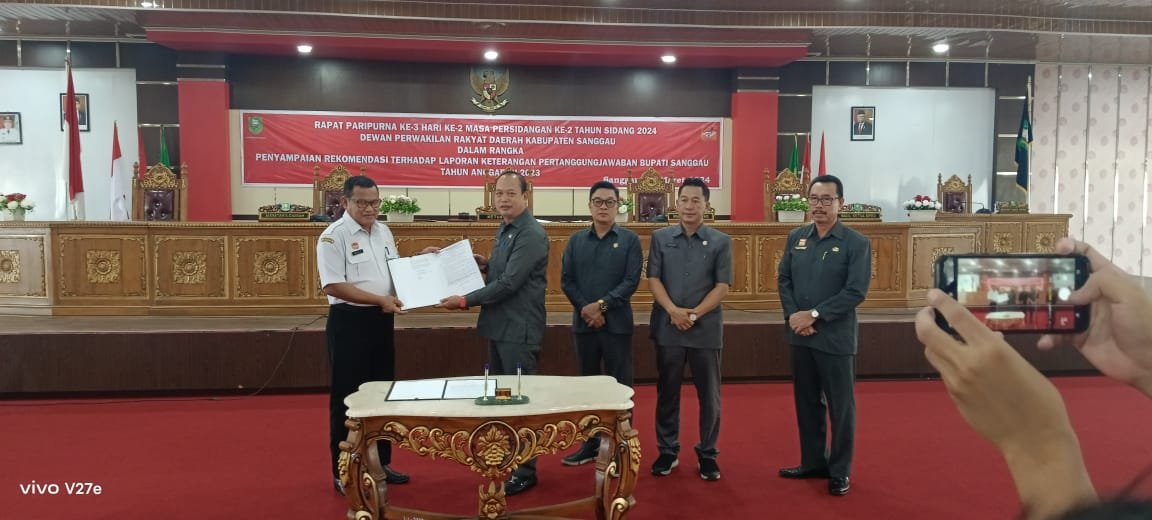 Rapat Paripurna ke-3 DPRD Kabupaten Sanggau: Menyampaikan Rekomendasi terhadap LKPJ Bupati Sanggau Tahun 2023