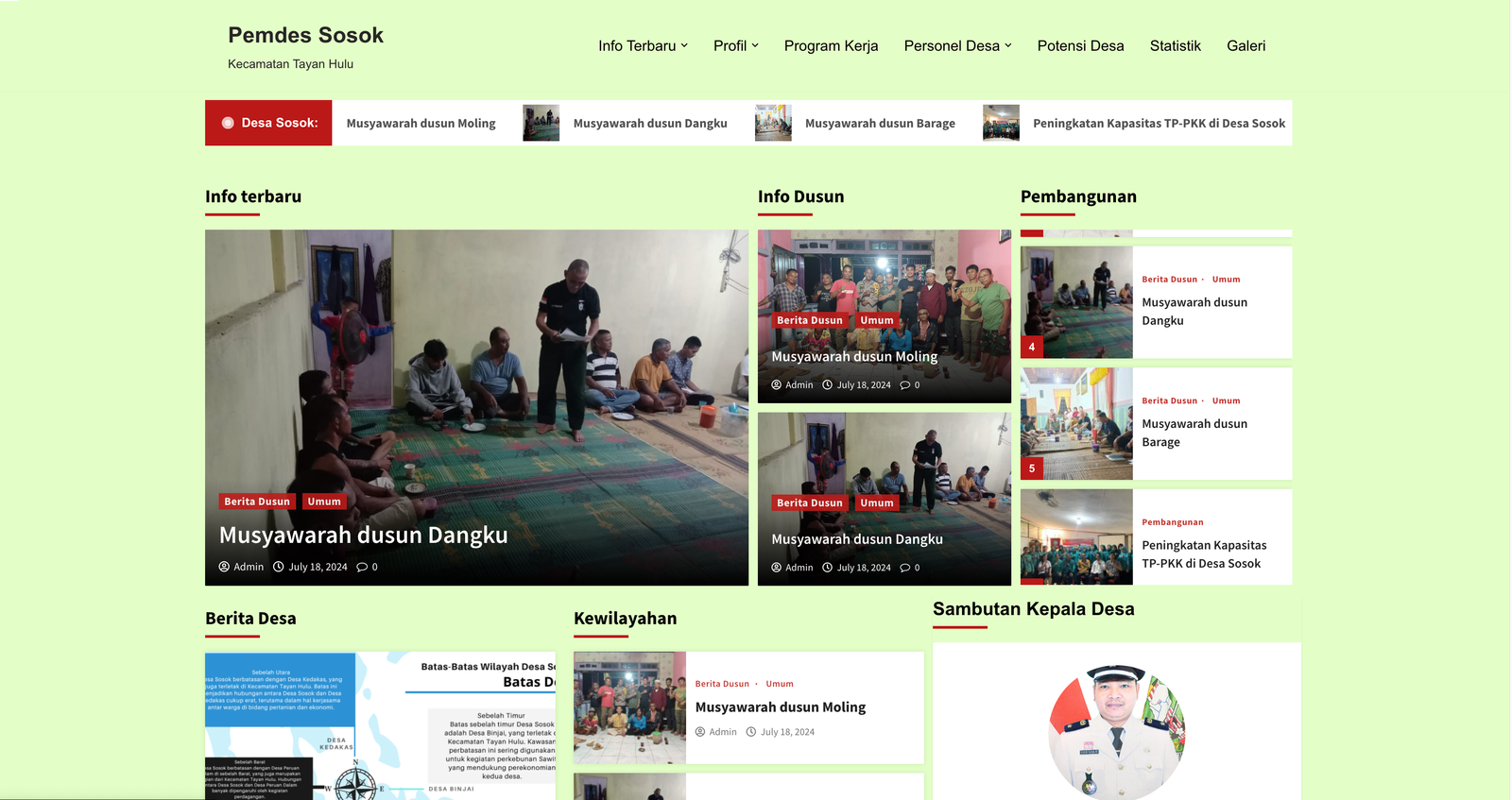 Jason Agency Develop Website Resmi untuk Desa Sosok, Tayan Hulu, Kabupaten Sanggau
