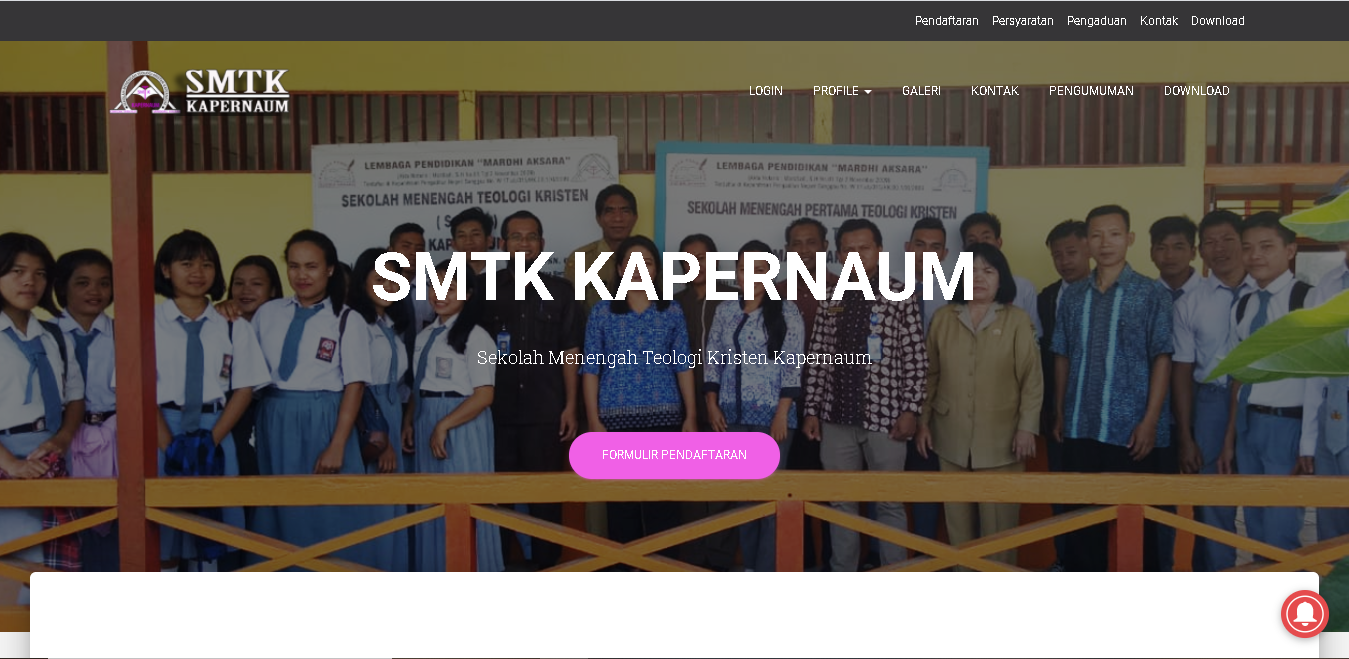 Jason Agency Membuat Website Sekolah SMTK www.smtkkapernaum.sch.id