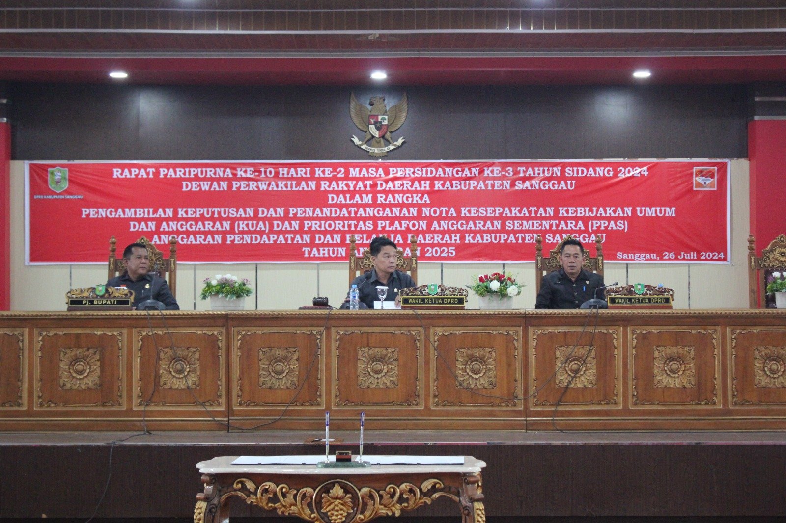 DPRD Kabupaten Sanggau Sepakati KUA-PPAS APBD Tahun Anggaran 2025 dalam Rapat Paripurna