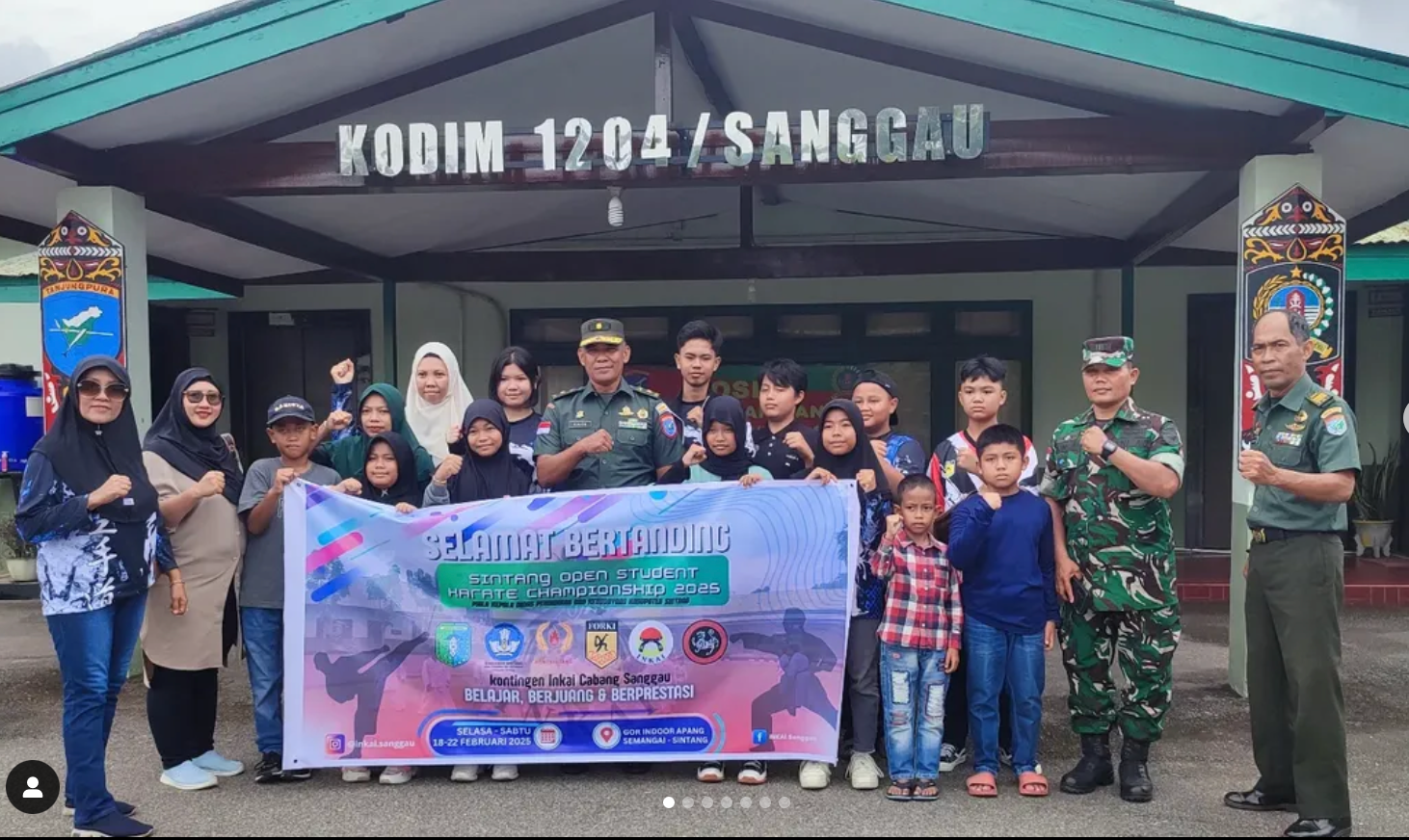 Kasdim 1204/Sanggau Lepas Kontingen Karate Sintang Open Tournament Championship 2025